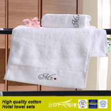 Matched gift towel mr and mrs custom label bath towel